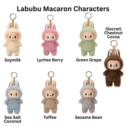 Labubu Macaron Mystery Box Plush Keychain Replica