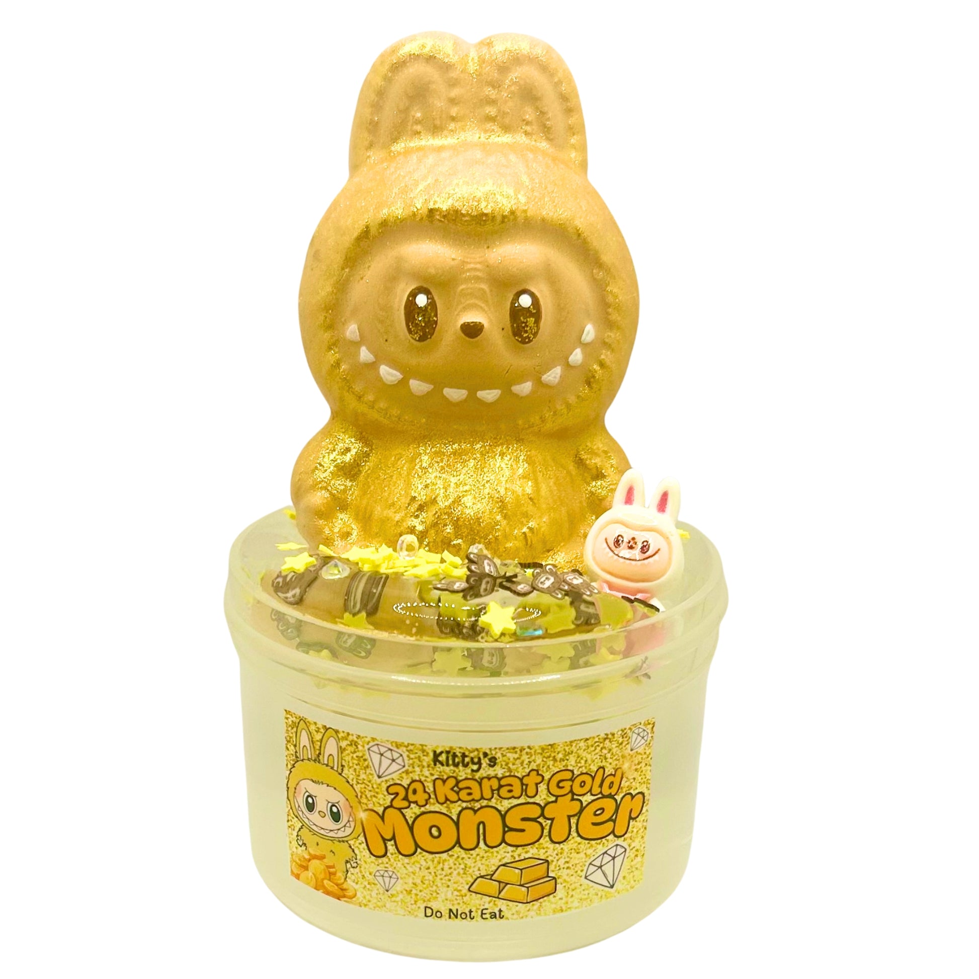 Labubu 24 karat gold clear slime clay kit butter slime