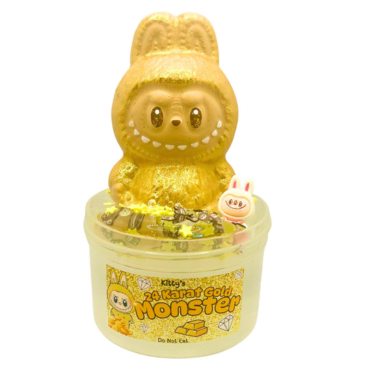 Labubu 24 karat gold clear slime clay kit butter slime